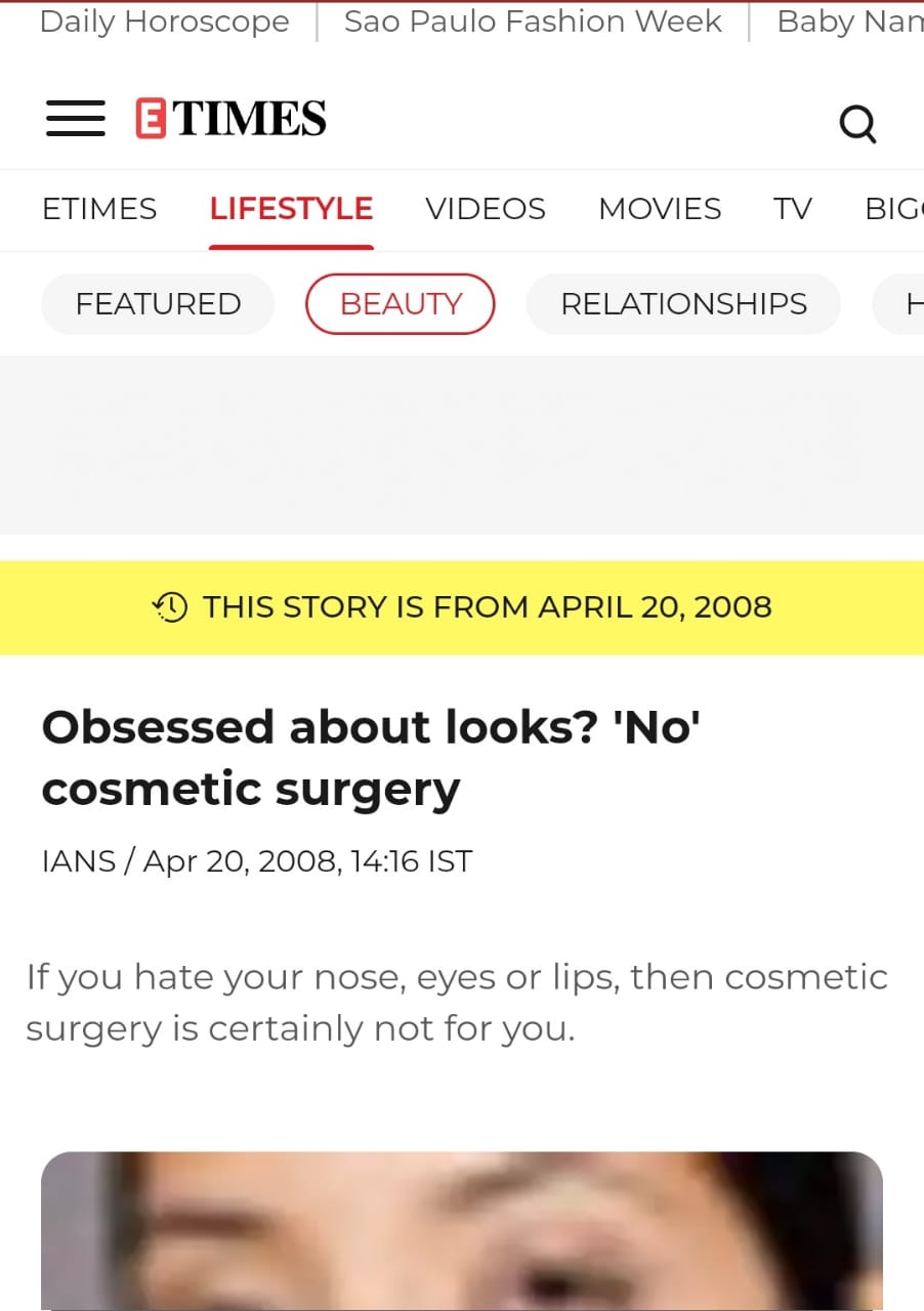 Obsessed about looks? 'No' cosmetic surgery